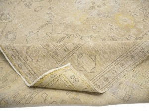 Antique Muted Floral 10X12 Distressed Vintage Oriental Rug