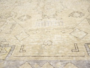Antique Muted Floral 10X12 Distressed Vintage Oriental Rug