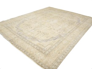 Antique Muted Floral 10X12 Distressed Vintage Oriental Rug
