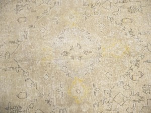 Antique Muted Floral 10X12 Distressed Vintage Oriental Rug