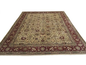 Semi Antique Floral Traditional 9X11'6 Vintage Oriental Rug
