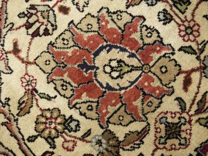 Semi Antique Floral Traditional 9X11'6 Vintage Oriental Rug