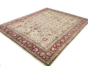 Semi Antique Floral Traditional 9X11'6 Vintage Oriental Rug