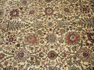 Semi Antique Floral Traditional 9X11'6 Vintage Oriental Rug