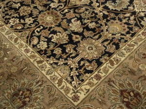 Black Floral Classic 9X12 Agra Jaipur Oriental Rug