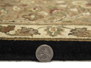 Black Floral Classic 9X12 Agra Jaipur Oriental Rug