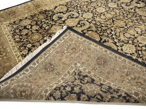 Black Floral Classic 9X12 Agra Jaipur Oriental Rug