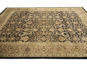 Black Floral Classic 9X12 Agra Jaipur Oriental Rug