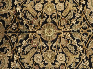Black Floral Classic 9X12 Agra Jaipur Oriental Rug