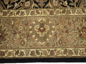 Black Floral Classic 9X12 Agra Jaipur Oriental Rug