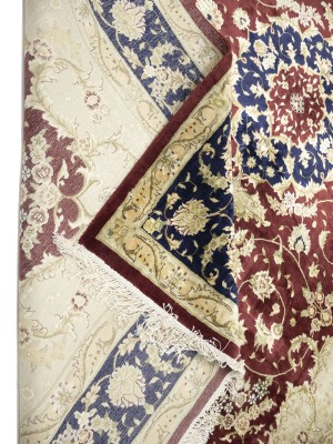 Maroon Red Floral Traditional 9X12 Vintage Oriental Rug