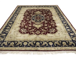 Maroon Red Floral Traditional 9X12 Vintage Oriental Rug