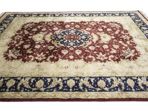Maroon Red Floral Traditional 9X12 Vintage Oriental Rug