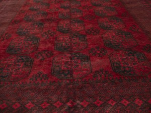 Red Floral Tribal 9'5X11'7 Afghan Herati Vintage Oriental Rug