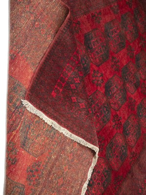 Red Floral Tribal 9'5X11'7 Afghan Herati Vintage Oriental Rug