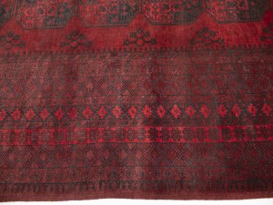 Red Floral Tribal 9'5X11'7 Afghan Herati Vintage Oriental Rug
