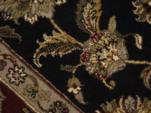 Black Floral Classic 9X12 Agra Jaipur Oriental Rug