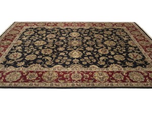 Black Floral Classic 9X12 Agra Jaipur Oriental Rug