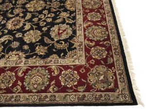 Black Floral Classic 9X12 Agra Jaipur Oriental Rug