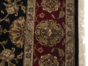 Black Floral Classic 9X12 Agra Jaipur Oriental Rug