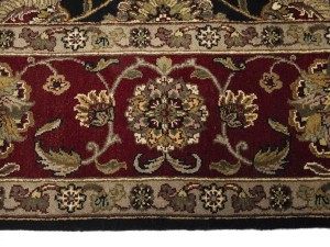 Black Floral Classic 9X12 Agra Jaipur Oriental Rug