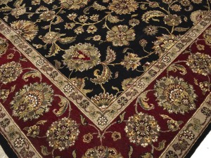 Black Floral Classic 9X12 Agra Jaipur Oriental Rug