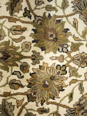 Cream Floral Classic 6X9 Agra Jaipur Oriental Rug