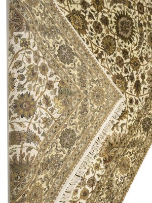 Cream Floral Classic 6X9 Agra Jaipur Oriental Rug
