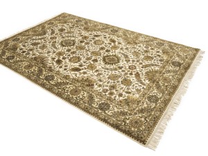 Cream Floral Classic 6X9 Agra Jaipur Oriental Rug