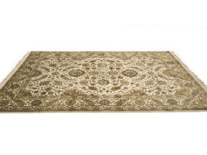 Cream Floral Classic 6X9 Agra Jaipur Oriental Rug