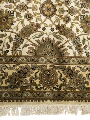 Cream Floral Classic 6X9 Agra Jaipur Oriental Rug