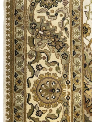 Cream Floral Classic 6X9 Agra Jaipur Oriental Rug
