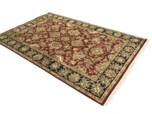 Red Floral Classic 6X9 Agra Jaipur Oriental Rug