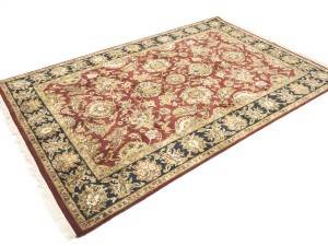 Red Floral Classic 6X9 Agra Jaipur Oriental Rug