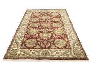 Red Floral Classic 6X9 Agra Jaipur Oriental Rug