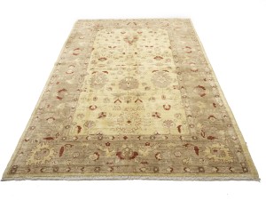 Golden Beige Traditional Floral 6X9 Ziegler Pakistan Rug
