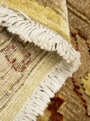 Golden Beige Traditional Floral 6X9 Ziegler Pakistan Rug
