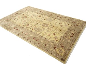 Golden Beige Traditional Floral 6X9 Ziegler Pakistan Rug