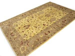 Golden Beige Traditional Floral 6X9 Ziegler Pakistan Rug