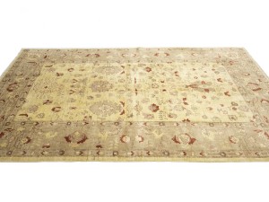 Golden Beige Traditional Floral 6X9 Ziegler Pakistan Rug