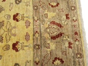 Golden Beige Traditional Floral 6X9 Ziegler Pakistan Rug