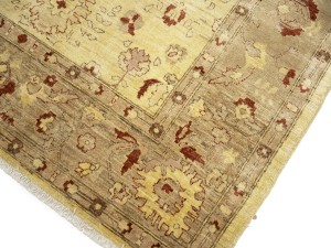 Golden Beige Traditional Floral 6X9 Ziegler Pakistan Rug