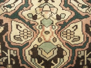 Semi Antique Muted Brown Floral 5'5X9'7 Vintage Oriental Rug