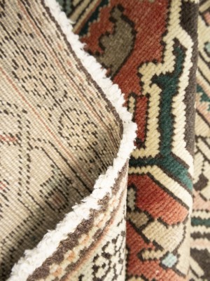 Semi Antique Muted Brown Floral 5'5X9'7 Vintage Oriental Rug