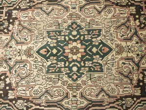 Semi Antique Muted Brown Floral 5'5X9'7 Vintage Oriental Rug