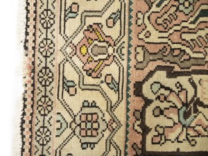 Semi Antique Muted Brown Floral 5'5X9'7 Vintage Oriental Rug