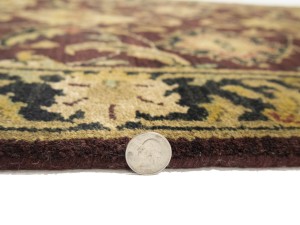 Burgundy Floral Classic 2'7X12 Agra Jaipur Oriental Runner Rug