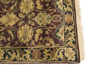 Burgundy Floral Classic 2'7X12 Agra Jaipur Oriental Runner Rug