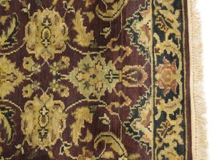 Burgundy Floral Classic 2'7X12 Agra Jaipur Oriental Runner Rug