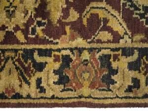 Burgundy Floral Classic 2'7X12 Agra Jaipur Oriental Runner Rug